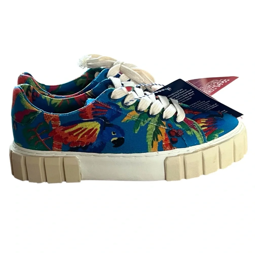 FARM RIO | NWT Blue Macaw Platform Sneaker Size 6.5 - Picture 5 of 8